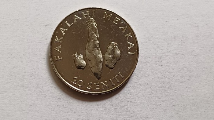 Tonga -20 Seniti 2002 unc , FAO