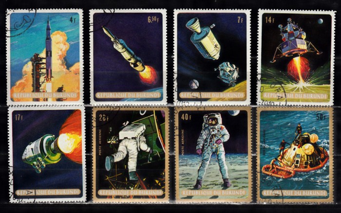 A12 S1 5 - Timbre foarte vechi - Burundi - cosmos - statii spatiale