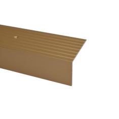 Profil aluminiu pentru treapta, cu surub, SET A32 auriu, 42 x 65 mm, 2.7 m