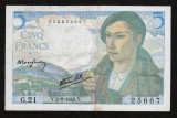 Franta, 5 Francs 1943_VF_serie G.21-25667