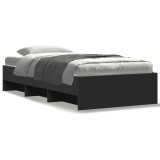 Cumpara ieftin Cadru de pat, negru, 90x200 cm, lemn prelucrat