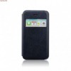 Husa Flip S-View Neagra Apple iPhone 5/5S - Protectie Premium cu Fereastra
