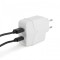 Adaptor incarcator de retea USB +USB Type C PD18W QuickCharge 3.0 cu incarcare rapida alb delight
