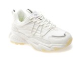 Cumpara ieftin Pantofi sport TEPOR albi, TP62, din material textil