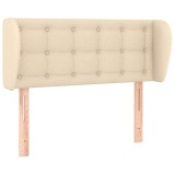 Cumpara ieftin Tablie de pat cu aripioare crem 83x23x78/88 cm material textil