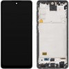 Display cu Touchscreen MP compatibil cu Samsung Galaxy A72 5G A726 / A72 A725, cu Rama, Negru