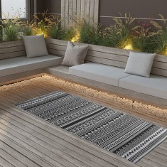 vidaXL Covor de exterior, ARAKIL negru, 80x150 cm, PP