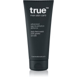 True men skin care Daily face wash with gentle scrubs gel exfoliant de curatare pentru barbati 200 ml