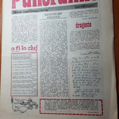 ziarul panoramic 2-9 aprilie 1990 anul 1,nr. 1 al ziarului