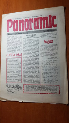 ziarul panoramic 2-9 aprilie 1990 anul 1,nr. 1 al ziarului foto