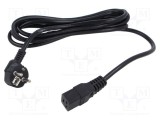 Cablu 3x1,5mm2 CEE 7/7 unghi, IEC C19 mamă - POS