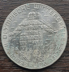 (A834) MONEDA DIN ARGINT AUSTRIA - 100 SCHILLING 1976, JOCURILE OLIMPICE foto