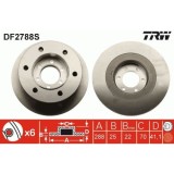 Disc frana Trw DF2788S, parte montare : punte fata