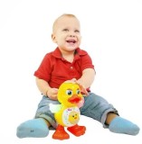 Cumpara ieftin Ratusca Dansatoare Interactiva cu Lumini si Sunete, 28 cm, Galbena - Jucarie Bebe