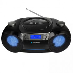 Radio portabil Boombox Blaupunkt BB31LED, Bluetooth, FM, MP3, AUX, USB, Ceas cu alarma