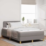 Cumpara ieftin Pat cu arcuri cu saltea Gri taupe 120 x 200 cm țesătură