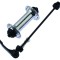BUTUC FATA - ALUMINIU Gauri: 32 - Negru Anodizat Lungime QR: 112mm - Ax: 9mm Cale rulare: Bile d PowerTool TopQuality