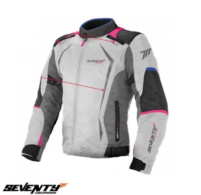 Geaca (jacheta) femei pentru scuter - motocicleta Racing Seventy vara/iarna model SD-JR49 culoare: gri/albastru/roz Gri/albastru/roz M foto
