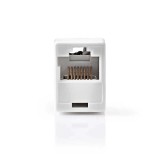 Adaptor retea prelungire Cat5 RJ45 mama - RJ45 mama alb Nedis