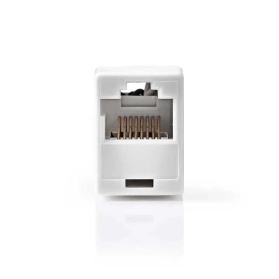 Adaptor retea prelungire Cat5 RJ45 mama - RJ45 mama alb Nedis foto