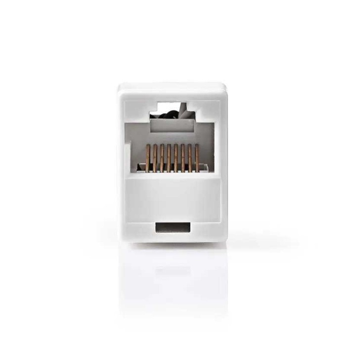 Adaptor retea prelungire Cat5 RJ45 mama - RJ45 mama alb Nedis