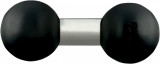 Adaptor RAM Mounts cu 2 Bile 1 inch, Aluminiu, Brat 44mm