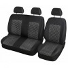 Huse pentru IVECO DAILY 2006-2011 Van Negru Alb Piele Textile