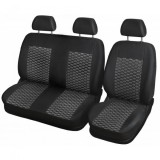 Huse pentru VW TRANSPORTER T5 Van Negru Alb Piele Textile