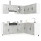 vidaXL Set dulapuri de bucătărie 11 piese &bdquo;Kalmar&rdquo; gri beton Lemn 3314945