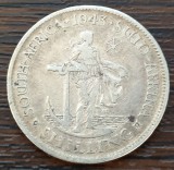 (A1008) MONEDA DIN ARGINT AFRICA DE SUD - 1 SHILLING 1943, ADMINISTRATIE BRITANICA, REGELE GEORGE VI