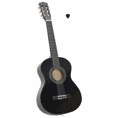 vidaXL Chitară clasică pentru &icirc;ncepători și copii, negru, 1/2 34&quot;