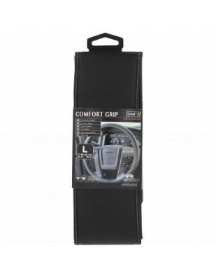 Husa Volan Confort Grip neagru marimea cusatura alba L 39- 40 cm foto