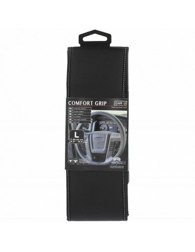 Husa Volan Confort Grip neagru marimea cusatura alba L 39- 40 cm