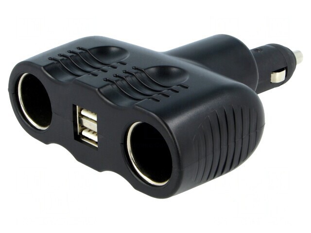 &#039;Splitter Brichetă Auto cu 2 Sockets și 2 Porturi USB&#039;