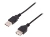 Cablu USB 2.0 A-A Nichelat 1.8m Negru, Digitus