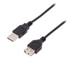 Cablu USB 2.0 A-A Nichelat 1.8m Negru, Digitus