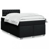 VidaXL Pat box spring cu saltea, negru, 120x200 cm, textil 3285864
