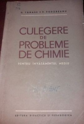 CULEGERE DE PROBLEME DE CHIMIE PENTRU INVATAMANTUL MEDIU foto