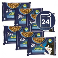 FELIX Sensations Jellies plicule?e, selec?ie delicioasa de pe?te in gelatina 24 x 85 g foto