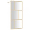 Paravan de dus walk-in auriu, 90x195 cm sticla ESG transparenta