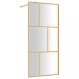 Cumpara ieftin Paravan de dus walk-in auriu, 90x195 cm sticla ESG transparenta