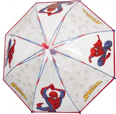 Umbrela Perletti Spiderman automata rezistenta la vant transparenta 45 cm foto