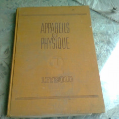 APPAREILS DE PHYSIQUE - E. LEYBOLD'S NACHFOLGER (CARTE IN LIMBA FRANCEZA)