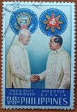 PFILIPINE-''Intalnire Istorica -PRES.USA cu PRES.PFILIPINE''-1v.-Stampilate.--Vezi-Scan