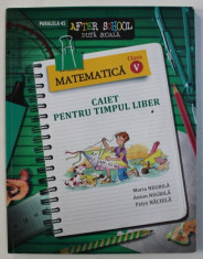 MATEMATICA , CAIET PENTRU TIMPUL LIBER , CLASA a V-a de MARIA NEGRILA , PETRE NACHILA , 2012 foto