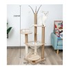 Ansamblu Joaca Pisici LEXI Crem 132cm - Turn Pisici cu Platforme, Spatii Odihna, Sisal pentru Ascutit Gherute