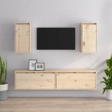 VidaXL Comode TV, 4 buc., lemn masiv de pin