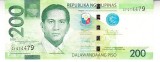 M1 - Bancnota foarte veche - Filipine / Pilipinas - 200 piso - 2020