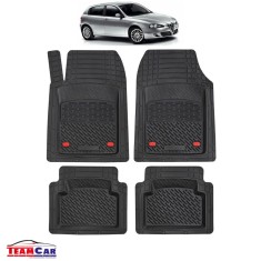 Covorase Auto TeamCar&reg; Tip Tavita Compatibile Alfa Romeo 147 Generatia I (2000&ndash;2010) Negru Material Rezistent