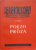 Poezii si Proza - D. Anghel, 1956, Editura de Stat, BPT, Romana, 414 pagini, Carte Beletristica, Roman